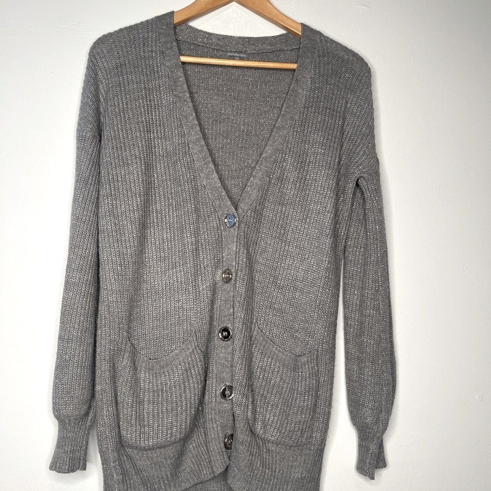 Charlotte Russe Gray‎ Shimmering oversized Cardigan​​